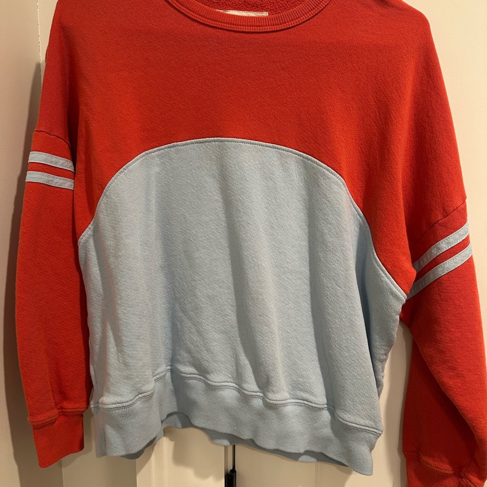 Red and Light Blue Sweatshirt